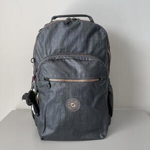 Kipling Seoul Go 15" laptop Large Backpack in Jet Black NWT